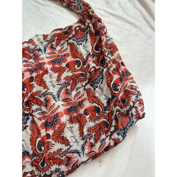 Free People Tote Bag Hobo Bohemian Boho Shopping Casual Floral Light Sustainable - Picture 4 of 6